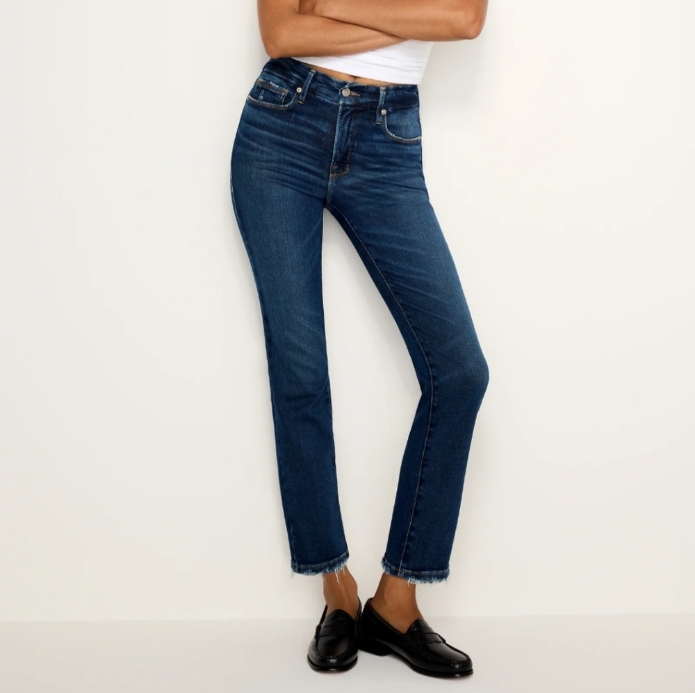 NWT Good American Soft Tech Good Straight Jeans - Picture 3 of 7